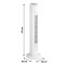 Ventilator Turn Fara Elice 42W, 3 Viteze, Oscilație 70°, Timer 2 Ore, Debit 1489 m³/h, 81 cm,Alb