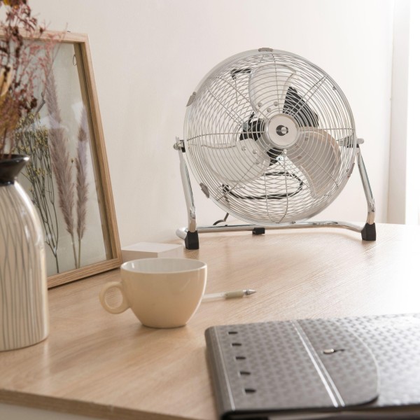 Ventilator de Podea  45W, Ø30 cm, 3 Viteze, Înclinare Reglabilă, Design Compact, Argintiu