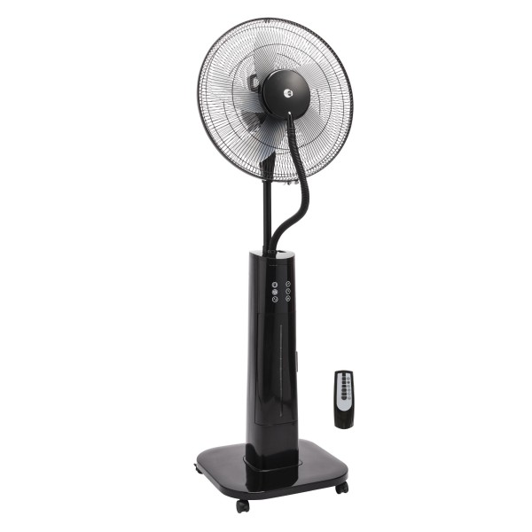 Ventilator cu Pulverizator Apă 70W, Ø40cm, H130cm, Interior, Oscilație 80°, Rezervor 2L, Telecomandă, 3 Viteze