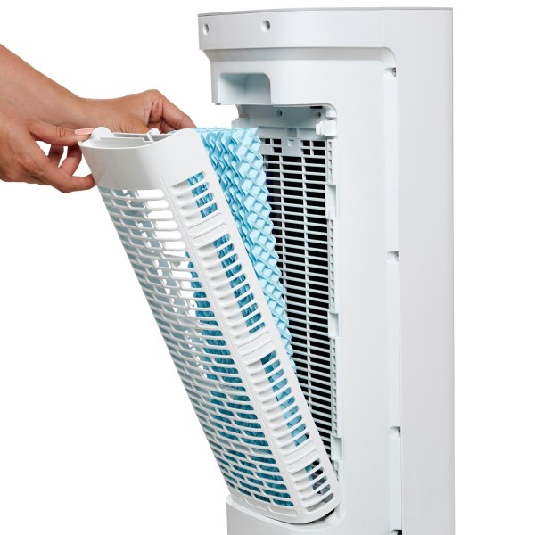 Răcitor de Aer Turn Cube 55W, Rezervor 5L, Telecomandă, Timer 7 Ore, 3 Viteze, Oscilație 60°, Alb