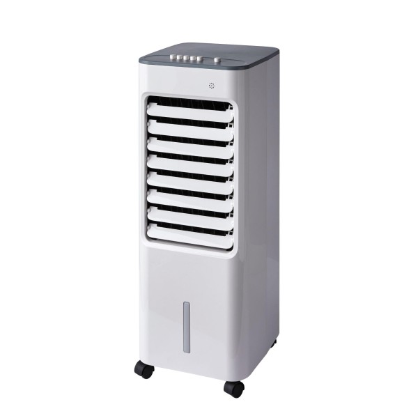 Răcitor de Aer 50W, Rezervor 4.8L, 3 Viteze, 2 Acumulatoare de Gheață, Filtru Lavabil, 70 cm, Alb/Gri