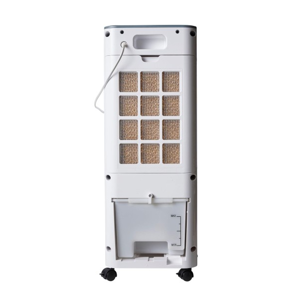 Răcitor de Aer 50W, Rezervor 4.8L, 3 Viteze, 2 Acumulatoare de Gheață, Filtru Lavabil, 70 cm, Alb/Gri