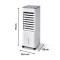 Răcitor de Aer 50W, Rezervor 4.8L, 3 Viteze, 2 Acumulatoare de Gheață, Filtru Lavabil, 70 cm, Alb/Gri
