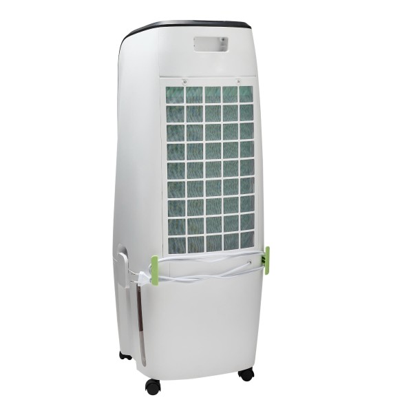 Răcitor de Aer 110W, Rezervor 20L, 4 Viteze, Telecomandă, Timer 8 Ore, Filtru Lavabil, Alb/Negru