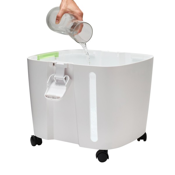 Răcitor de Aer 110W, Rezervor 20L, 4 Viteze, Telecomandă, Timer 8 Ore, Filtru Lavabil, Alb/Negru