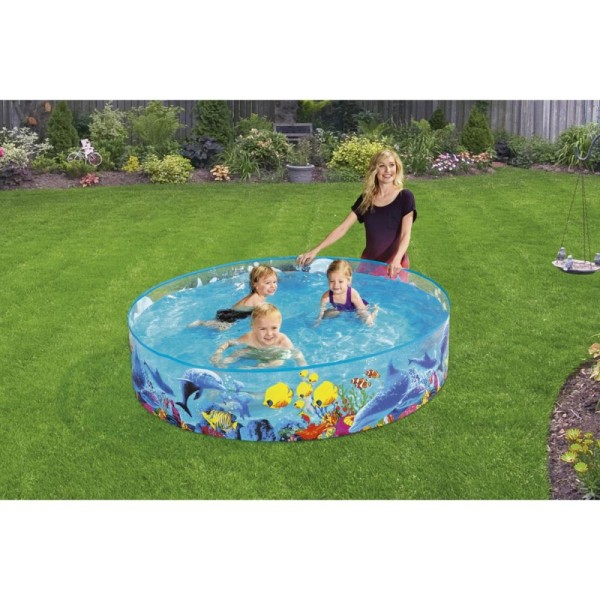 Piscină Rotundă pentru Copii Bestway 183 cm, Model Peștișori, 946 Litri, 2-4 Ani