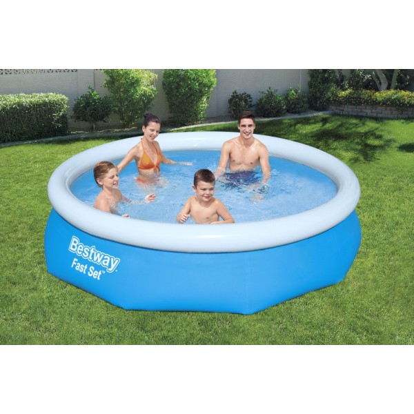 Piscină Supraterană Bestway Fast Set 305x76 cm, Material TriTech® 3 Straturi, 3800 Litri, Autoasamblare