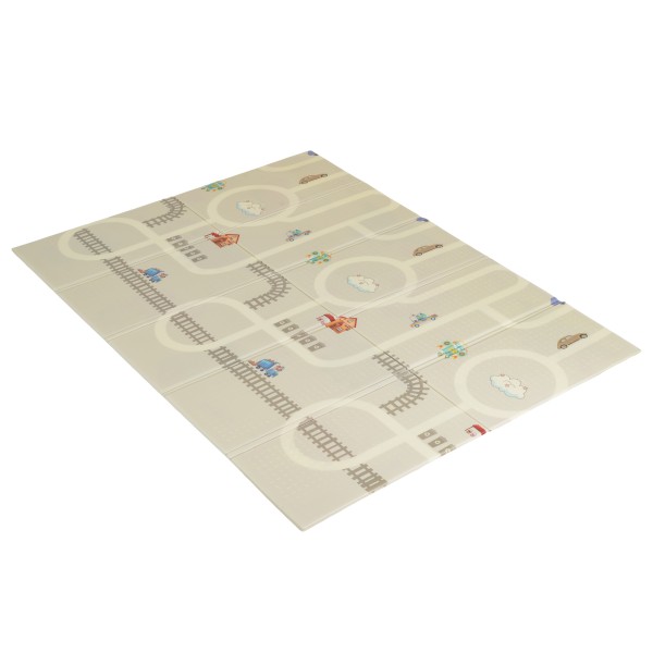 Saltea de Joacă Pliabilă din Spumă XPE Moni Toys Urban Traffic, Față-Verso, 200x150 cm
