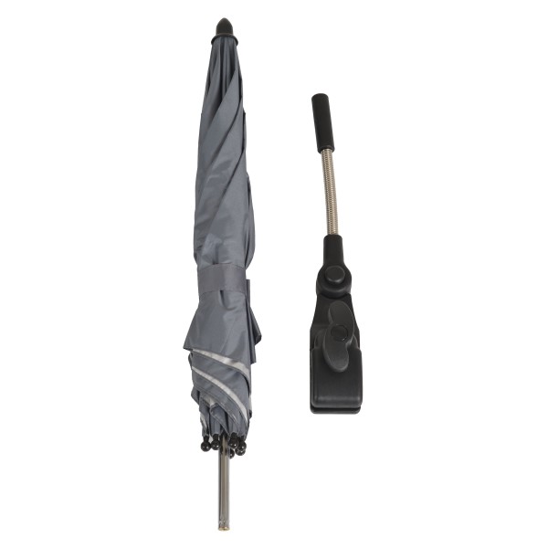 Umbrelă Universală pentru Cărucior Moni Umbuddy Grey, Protecție UV, Reglabilă, 80x80 cm