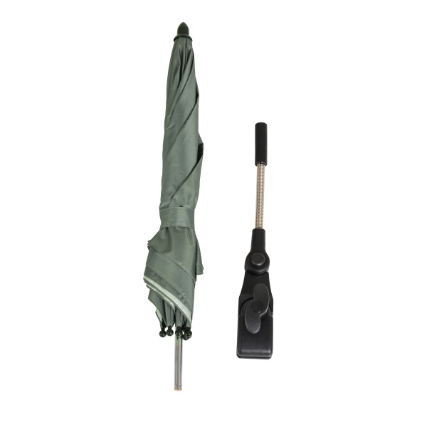 Umbrelă Universală pentru Cărucior Moni Umbuddy Grey Green, Protecție UV, Reglabilă, 80x80 cm