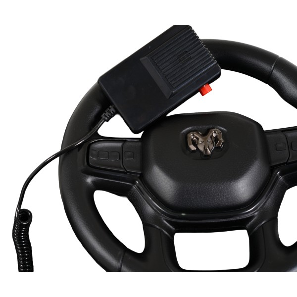 Mașină Electrică Poliție RAM Mammoth 1000 White, 2 Motoare 35W, Telecomandă 2,4 GHz, 3-8 Ani