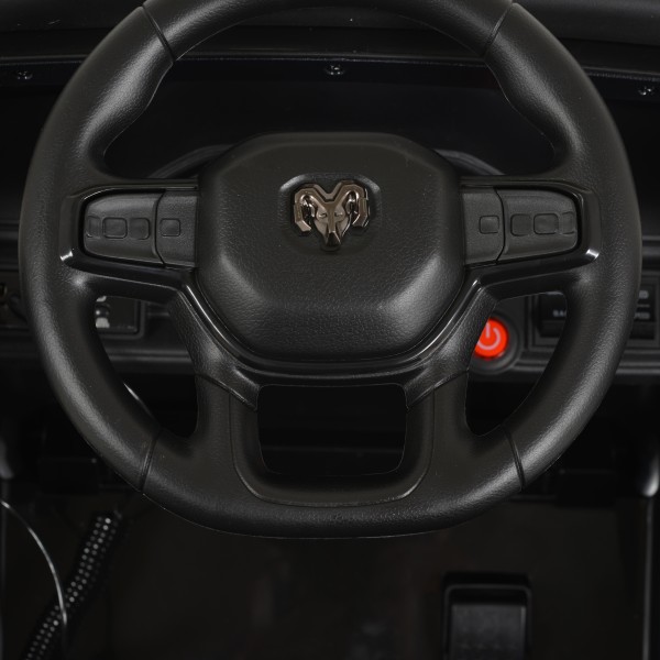 Mașină Electrică Poliție RAM Mammoth 1000 Blue, 2 Motoare 35W, Telecomandă 2,4 GHz, 3-8 Ani