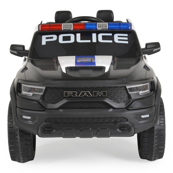Mașină Electrică Poliție RAM Mammoth 1000 Black, 2 Motoare 35W, Telecomandă 2,4 GHz, 3-8 Ani