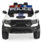 Mașină Electrică Poliție RAM Mammoth 1000 White, 2 Motoare 35W, Telecomandă 2,4 GHz, 3-8 Ani