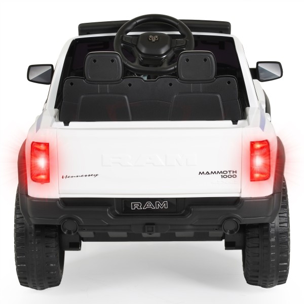 Mașină Electrică Poliție RAM Mammoth 1000 White, 2 Motoare 35W, Telecomandă 2,4 GHz, 3-8 Ani