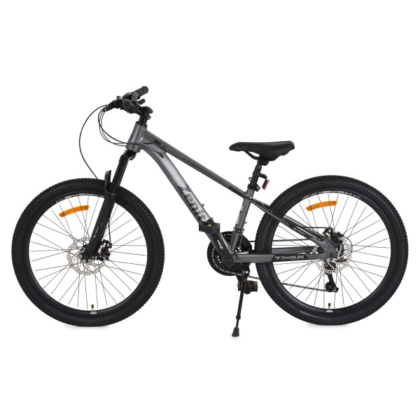 Bicicletă Copii Byox Zenith Grey 24", Cadru Aluminiu, 21 Viteze Shimano, Frâne Disc, 10 Ani+