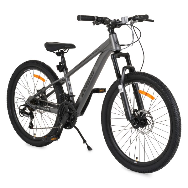 Bicicletă Copii Byox Zenith Grey 24", Cadru Aluminiu, 21 Viteze Shimano, Frâne Disc, 10 Ani+