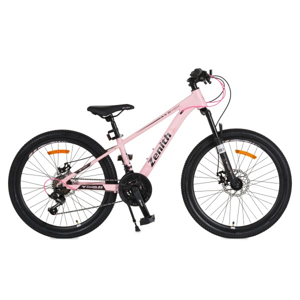 Bicicletă Copii Byox Zenith Pink 24", Cadru Aluminiu, 21 Viteze Shimano, Frâne Disc, 10 Ani+