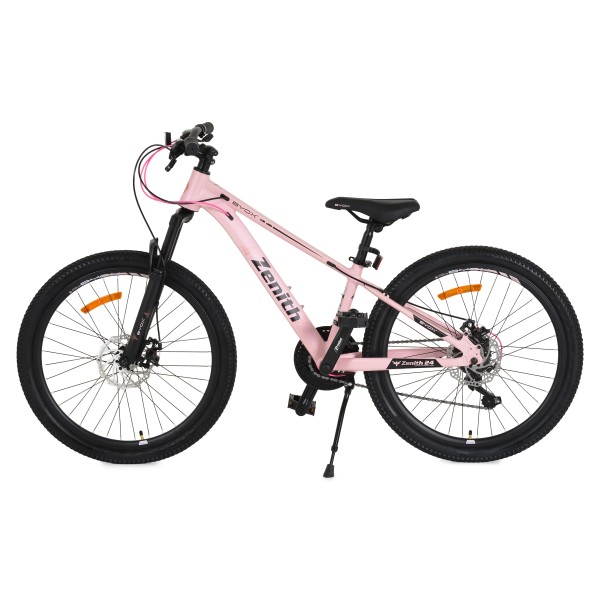 Bicicletă Copii Byox Zenith Pink 24", Cadru Aluminiu, 21 Viteze Shimano, Frâne Disc, 10 Ani+
