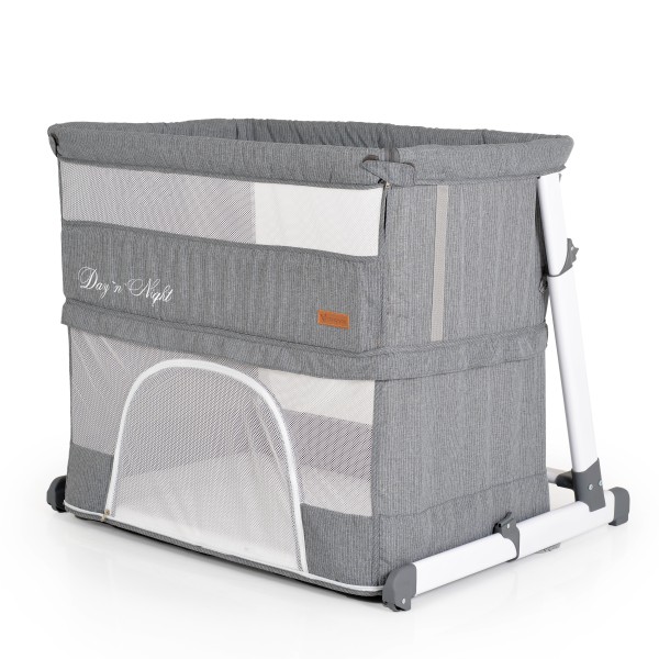 Pătuț Co-Sleeper 3în1 Cangaroo Day'n'Night, Antireflux, Barieră Rabatabilă, Țarc Joacă, 0-36 Luni