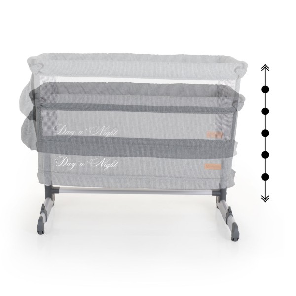 Pătuț Co-Sleeper 3în1 Cangaroo Day'n'Night, Antireflux, Barieră Rabatabilă, Țarc Joacă, 0-36 Luni