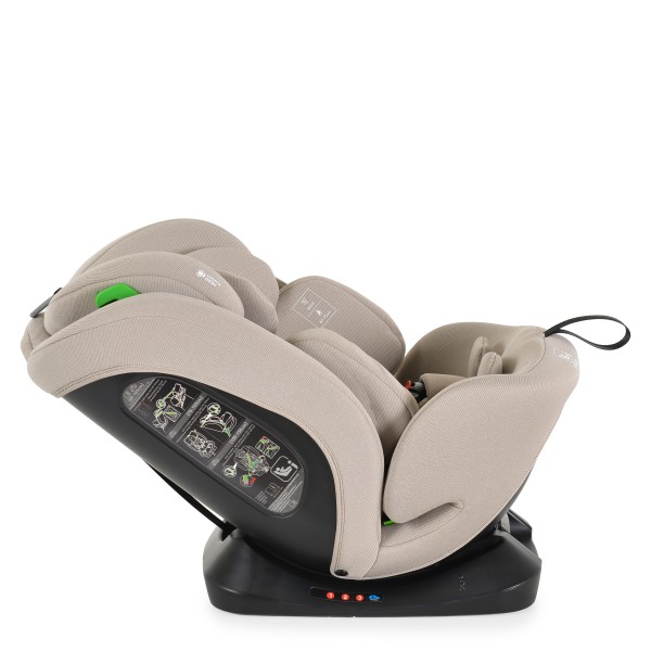 Scaun Auto Moni Forza Beige, ECE R129/04, Poziție de Somn Reglabilă, Ham 5 Puncte, HPS, 0-12 Ani