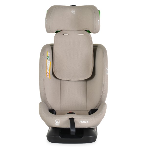 Scaun Auto Moni Forza Beige, ECE R129/04, Poziție de Somn Reglabilă, Ham 5 Puncte, HPS, 0-12 Ani