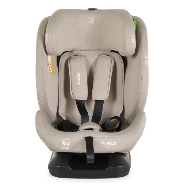 Scaun Auto Moni Forza Beige, ECE R129/04, Poziție de Somn Reglabilă, Ham 5 Puncte, HPS, 0-12 Ani