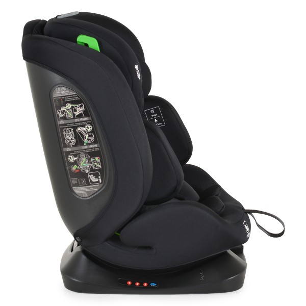 Scaun Auto Moni Forza Black, ECE R129/04, Poziție de Somn Reglabilă, Ham 5 Puncte, HPS, 0-12 Ani