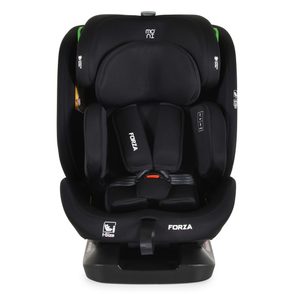 Scaun Auto Moni Forza Black, ECE R129/04, Poziție de Somn Reglabilă, Ham 5 Puncte, HPS, 0-12 Ani