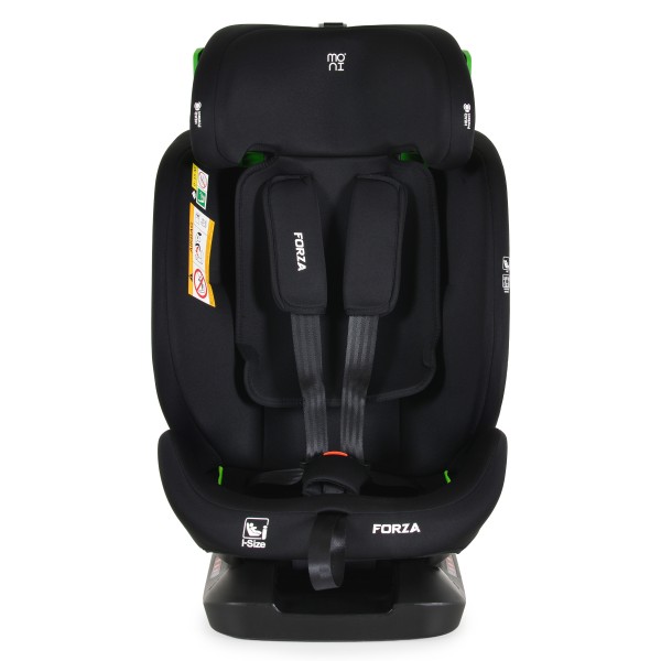 Scaun Auto Moni Forza Black, ECE R129/04, Poziție de Somn Reglabilă, Ham 5 Puncte, HPS, 0-12 Ani
