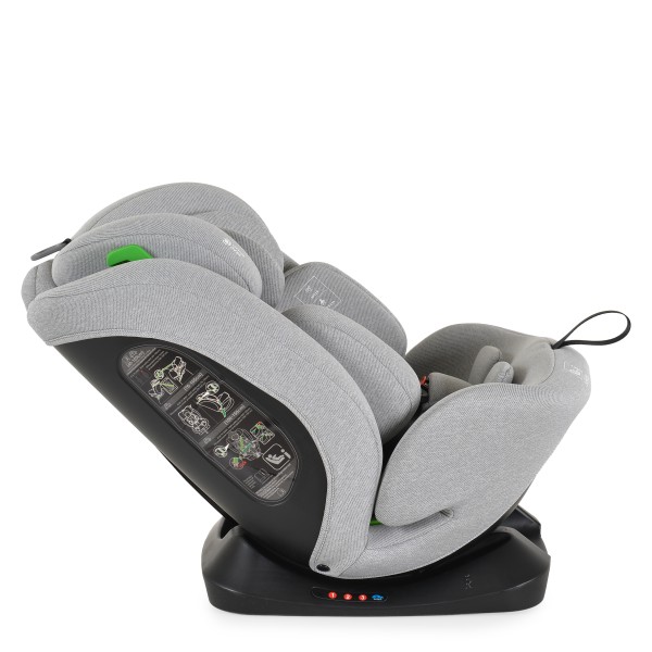 Scaun Auto Moni Forza Grey, ECE R129/04, Poziție de Somn Reglabilă, Ham 5 Puncte, HPS, 0-12 Ani