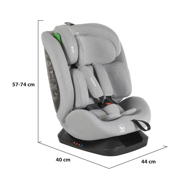 Scaun Auto Moni Forza Grey, ECE R129/04, Poziție de Somn Reglabilă, Ham 5 Puncte, HPS, 0-12 Ani
