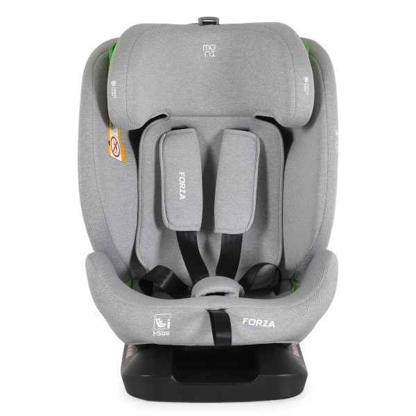Scaun Auto Moni Forza Grey, ECE R129/04, Poziție de Somn Reglabilă, Ham 5 Puncte, HPS, 0-12 Ani