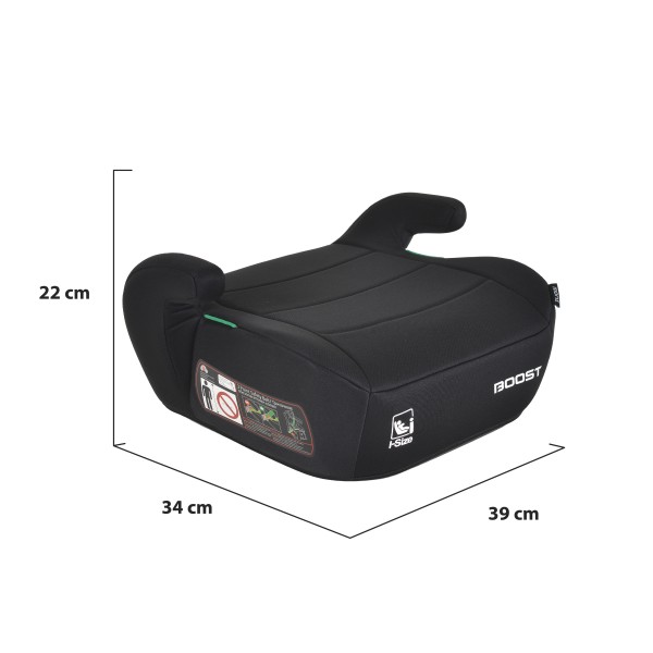 Înălțător Auto Moni Boost Black i-Size, ECE R129/04, 125-150 cm, EPS+EPP, Compact 0,8 kg