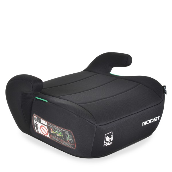 Înălțător Auto Moni Boost Black i-Size, ECE R129/04, 125-150 cm, EPS+EPP, Compact 0,8 kg