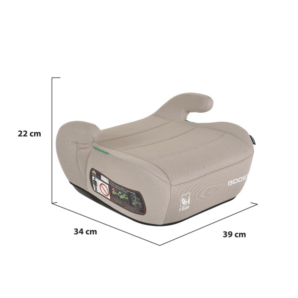 Înălțător Auto Moni Boost Beige i-Size, ECE R129/04, 125-150 cm, EPS+EPP, Compact 0,8 kg