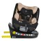 Scaun Auto Moni Serengeti Beige, i-Size R129, ISOFIX, Rotație 360°, SPS, 40-150 cm, 0-12 Ani