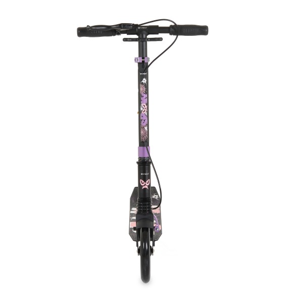 Trotineta Copii 8 Ani+ Byox Spooky Purple, Aluminiu, Roți PU 200 mm, Amortizor Față, Frână Mână