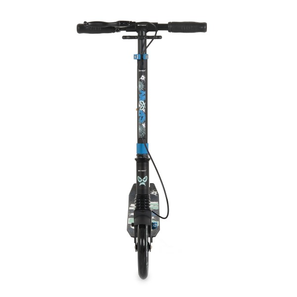 Trotineta Copii 8 Ani+ Byox Spooky Blue, Aluminiu, Roți PU 200 mm, Amortizor Față, Frână Mână