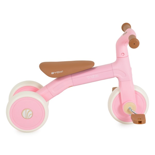 Bicicletă Echilibru 3 în1 Byox Trizzi Mini Pink, 12 Luni+, Anvelope EVA, Conversie Fără Unelte