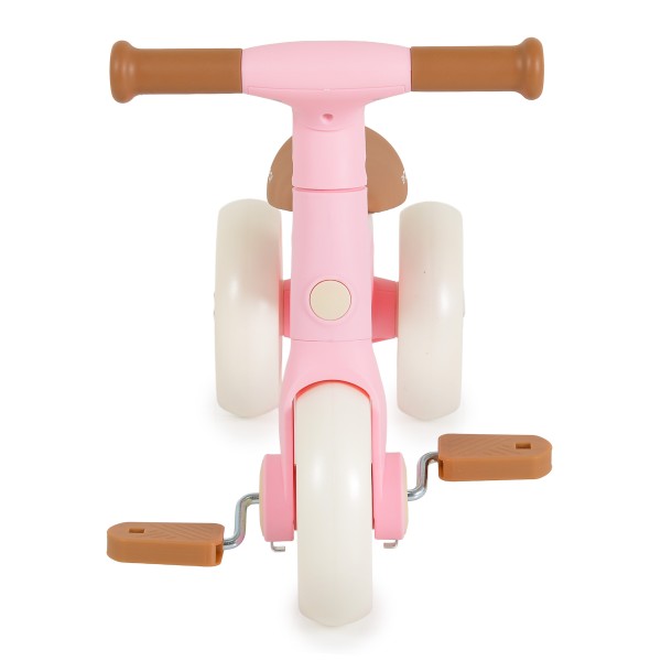 Bicicletă Echilibru 3 în1 Byox Trizzi Mini Pink, 12 Luni+, Anvelope EVA, Conversie Fără Unelte