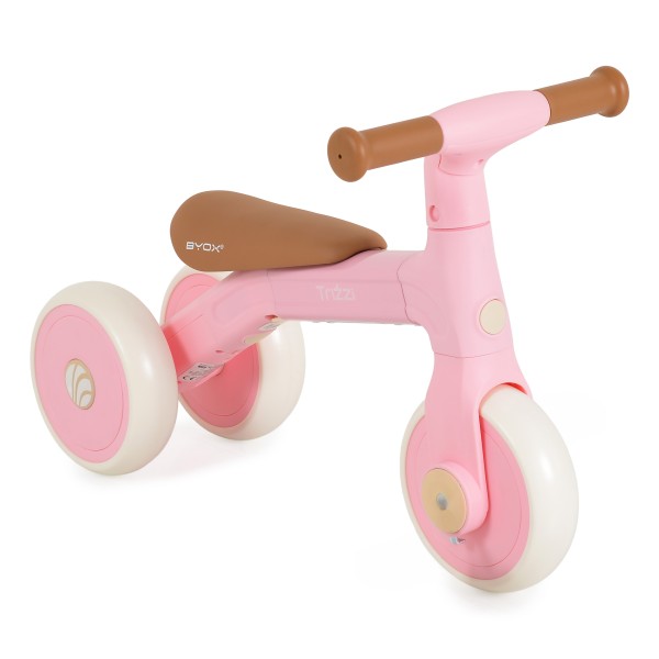 Bicicletă Echilibru 3 în1 Byox Trizzi Mini Pink, 12 Luni+, Anvelope EVA, Conversie Fără Unelte