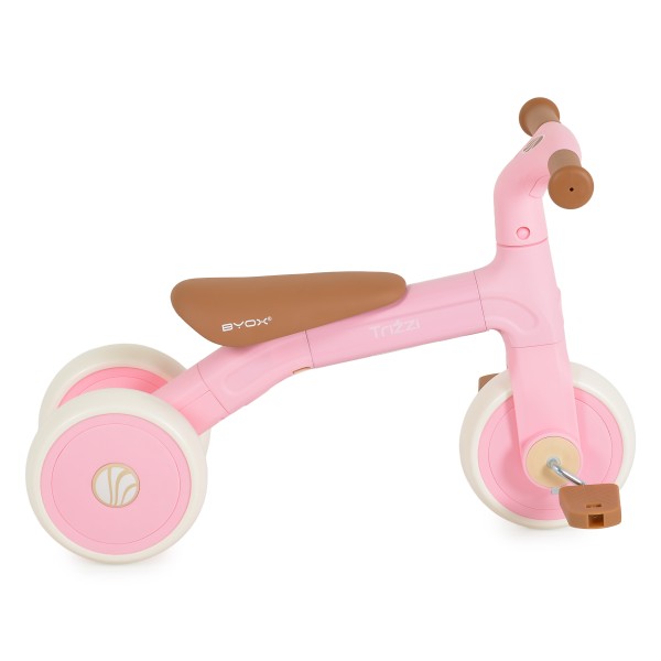 Bicicletă Echilibru 3 în1 Byox Trizzi Mini Pink, 12 Luni+, Anvelope EVA, Conversie Fără Unelte