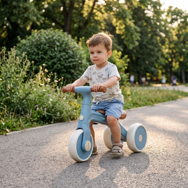 Bicicletă Echilibru 3 în1 Byox Trizzi Mini Beige, 12 Luni+, Anvelope EVA, Conversie Fără Unelte