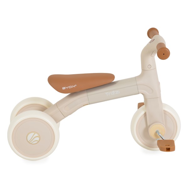 Bicicletă Echilibru 3 în1 Byox Trizzi Mini Beige, 12 Luni+, Anvelope EVA, Conversie Fără Unelte