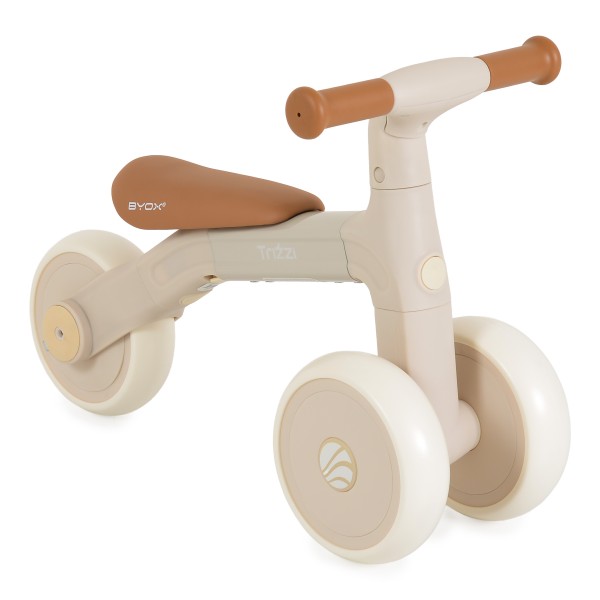 Bicicletă Echilibru 3 în1 Byox Trizzi Mini Beige, 12 Luni+, Anvelope EVA, Conversie Fără Unelte