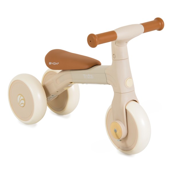 Bicicletă Echilibru 3 în1 Byox Trizzi Mini Beige, 12 Luni+, Anvelope EVA, Conversie Fără Unelte