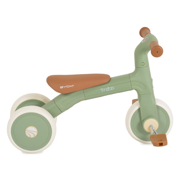Bicicletă Echilibru 3 în1 Byox Trizzi Mini Green, 12 Luni+, Anvelope EVA, Conversie Fără Unelte