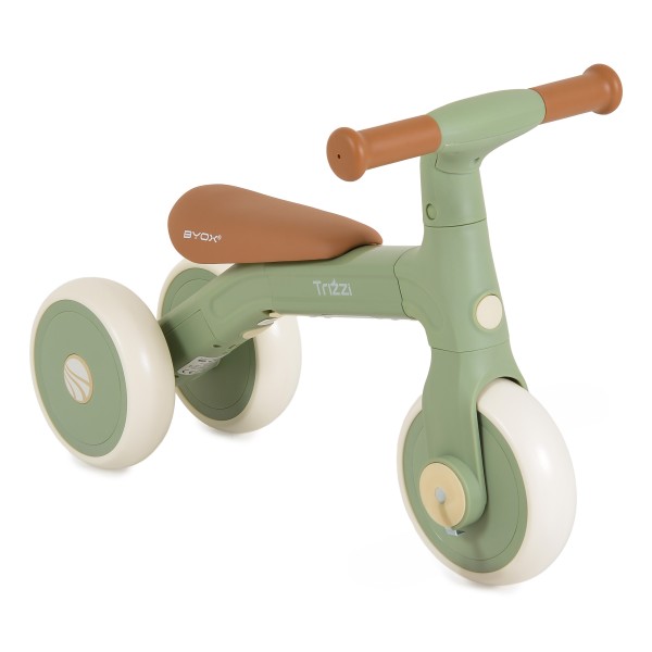Bicicletă Echilibru 3 în1 Byox Trizzi Mini Green, 12 Luni+, Anvelope EVA, Conversie Fără Unelte